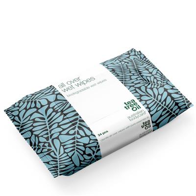 Vådservietter med Tea Tree Oil (24 stk.) . Bionedb