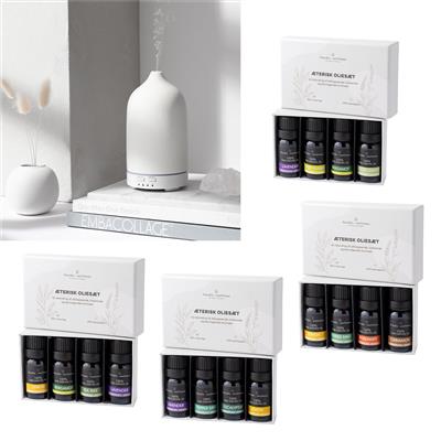 Aromapakke (Diffuser i hvid + 4 stk. oliesæt)