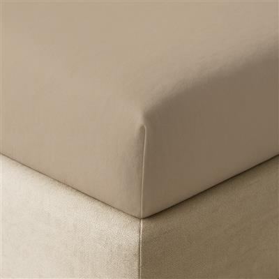 Faconlagen i bomuld - Beige - 120 x 200 x 25 cm