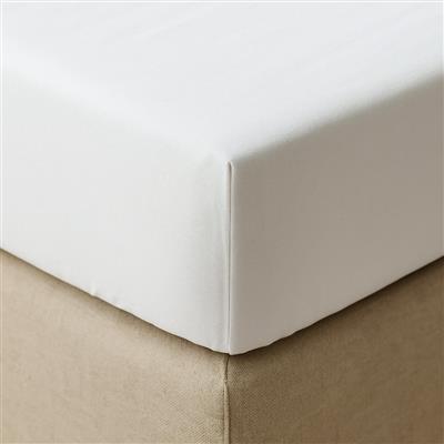 Faconlagen i bambus - Hvid - 90 x 200 x 25 cm