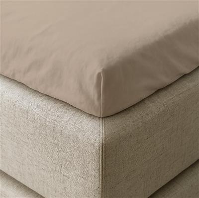 Kuvertlagen i bomuld - Beige - 120 x 200 x 8 cm