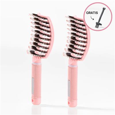 2 stk. Curved Paddle Brush + G