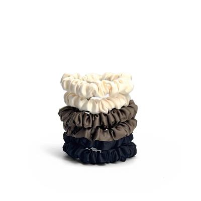 6-pak Soft Satin Scrunchies Sm