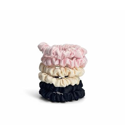 6-pak Soft Satin Scrunchies Sm